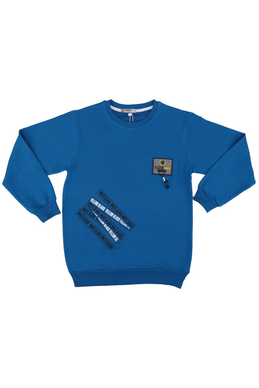 Tanem - Fashion Armalı Erkek Çocuk Sweatshirt | Mavi