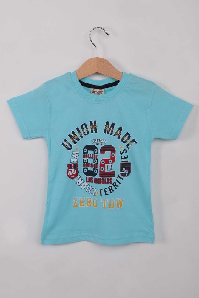 Baskılı Kısa Kollu Erkek Çocuk T-shirt | Mint