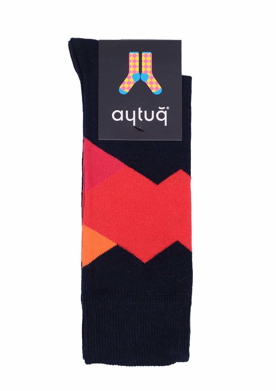 Aytuğ Desenli Erkek Çorap 2434 | Lacivert - Thumbnail