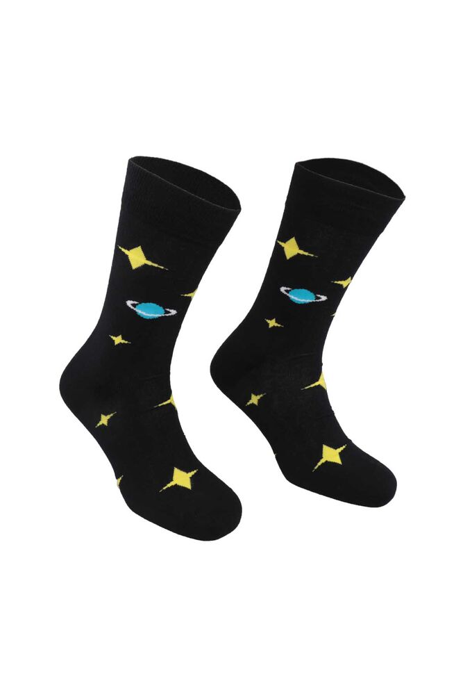 Pierre Cardin Stars Desenli Erkek Çorap 206 | Siyah