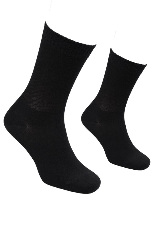 PRO - Diyabetik Dikişsiz Erkek Penye Çorap 16308 | Siyah
