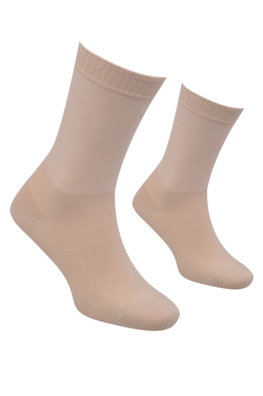 PRO - Diyabetik Dikişsiz Erkek Penye Çorap 16308 | Bej