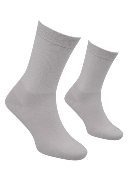 PRO - Diyabetik Dikişsiz Erkek Penye Çorap 16308 | Açık Gri
