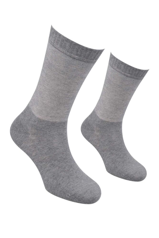 Diyabetik Dikişsiz Erkek Penye Çorap 16308 | Gri