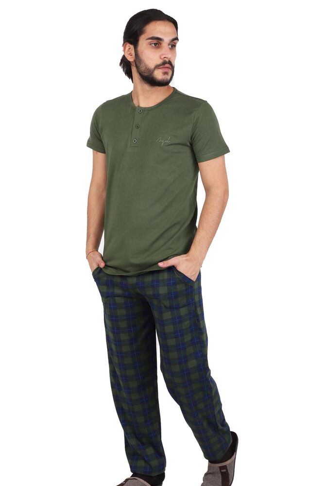 Aydoğan Kısa Kol Modal Erkek Pijama Takımı 7813 | Yeşil