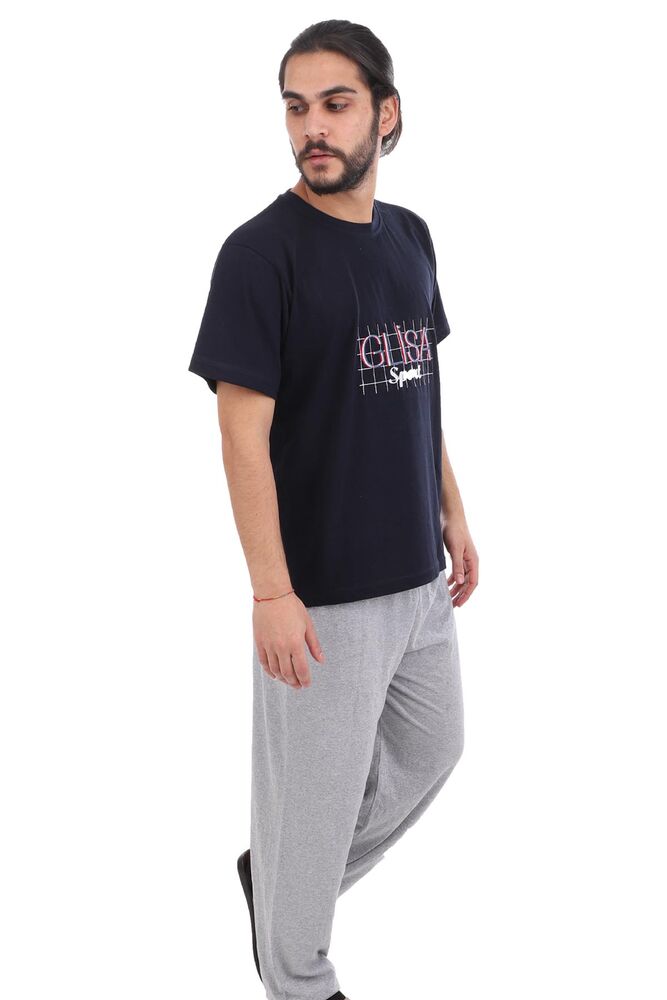 Glisa Kısa Kollu Erkek Pijama Takımı | Siyah