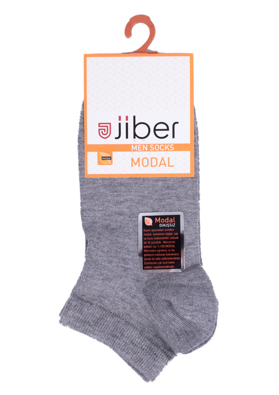 Jiber Modal Patik Çorap 6100 | Gri - Thumbnail