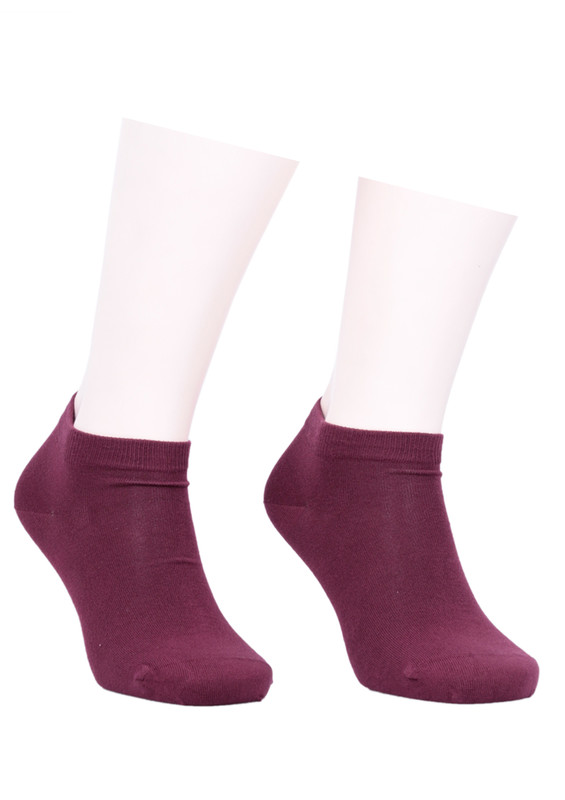 Jiber Modal Patik Çorap 6100 | Bordo - Thumbnail