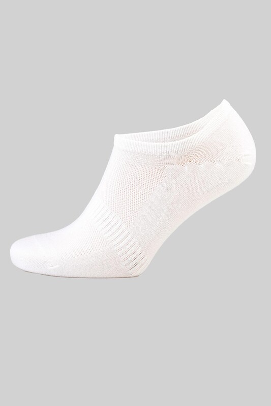 ROFF - Erkek Bambu Sneakers Çorap 10808 | Beyaz