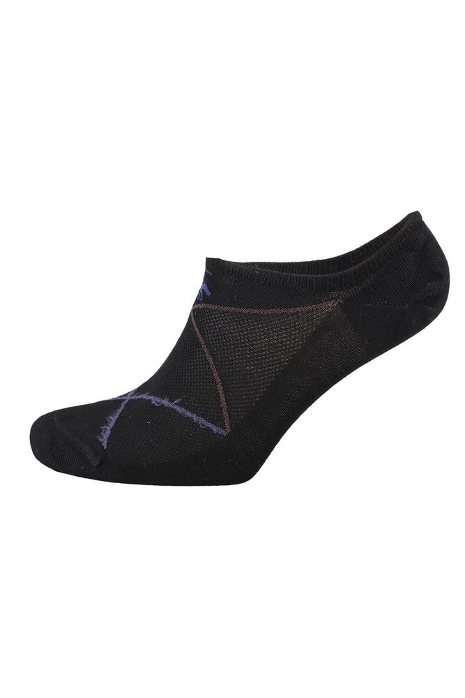 Erkek Bambu Sneakers Desenli Çorap 10815 | Siyah