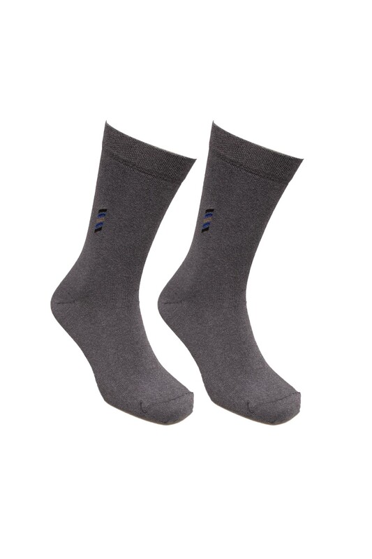 ADONTE - Erkek Düz Soket Çorap | Koyu Gri