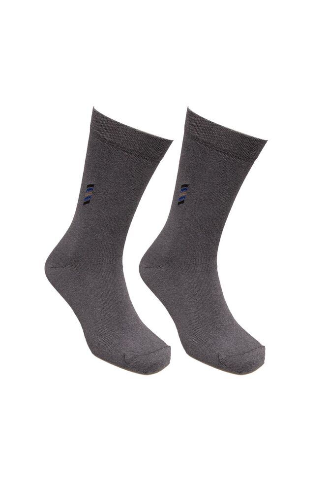 Erkek Düz Soket Çorap | Koyu Gri