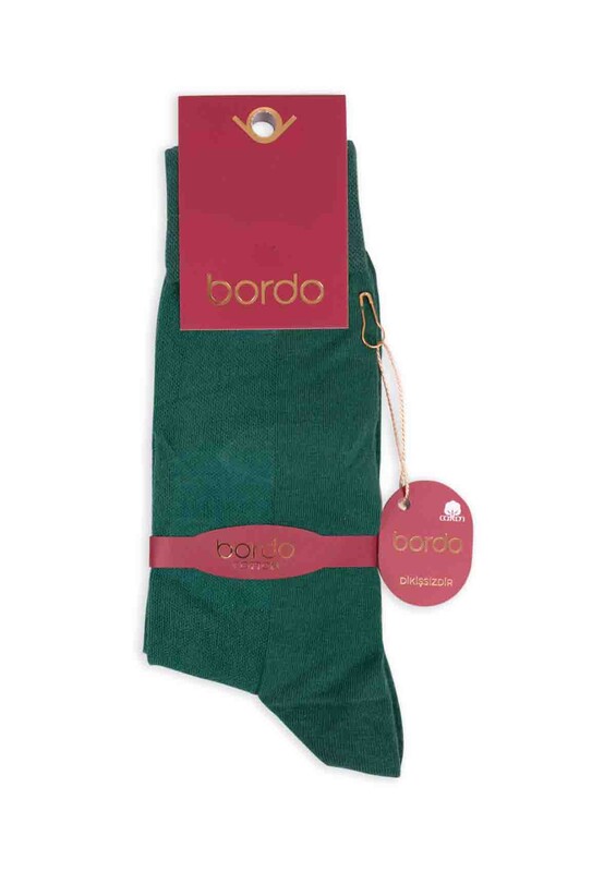 Bordo Cotton Dikişsiz Erkek Çorap SM31007-24 | Yeşil - Thumbnail