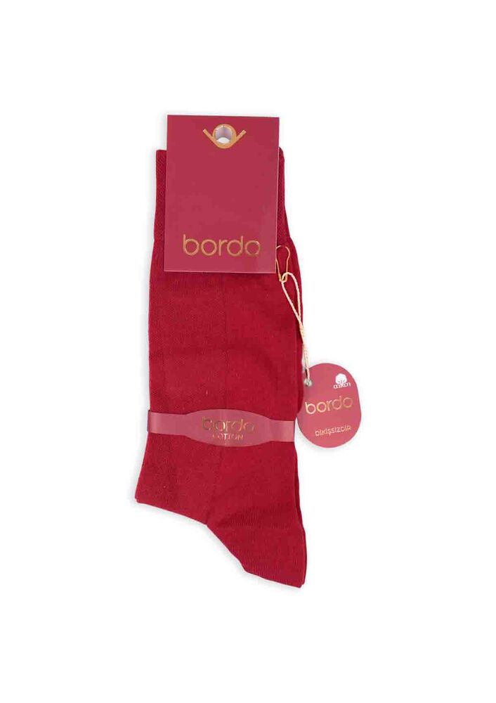 Bordo Cotton Dikişsiz Erkek Çorap SM31007-14 | Kırmızı