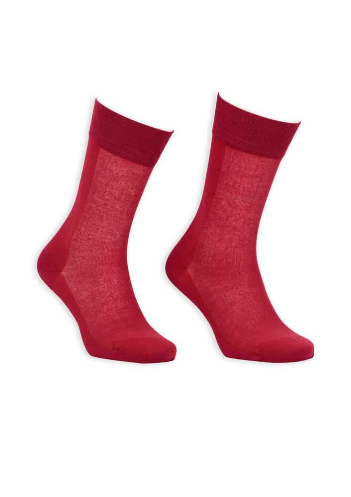 Bordo Cotton Dikişsiz Erkek Çorap SM31007-14 | Kırmızı