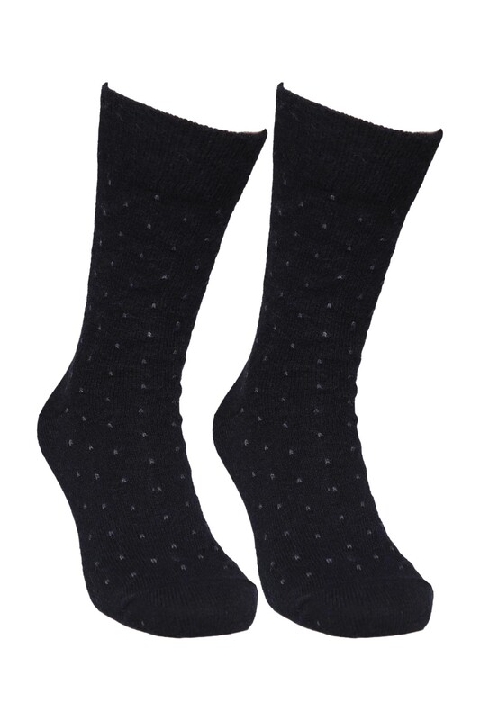Erkek Lambswool Soket Çorap 50000 | Siyah - Thumbnail