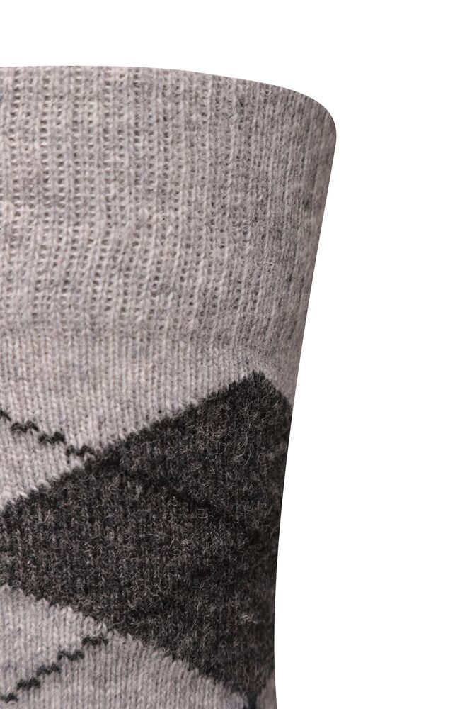 Erkek Lambswool Soket Çorap 50000-1 | Gri