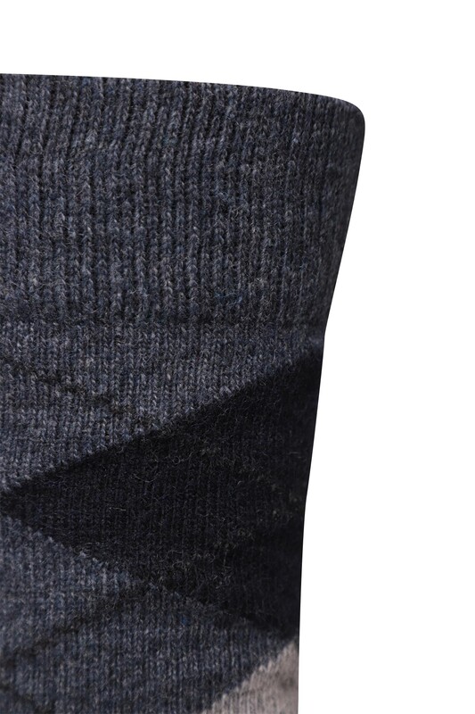 Erkek Lambswool Soket Çorap 50000-1 | İndigo - Thumbnail