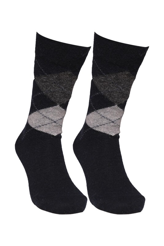 CAKS SOCKS - Erkek Lambswool Soket Çorap 50000-1 | Lacivert