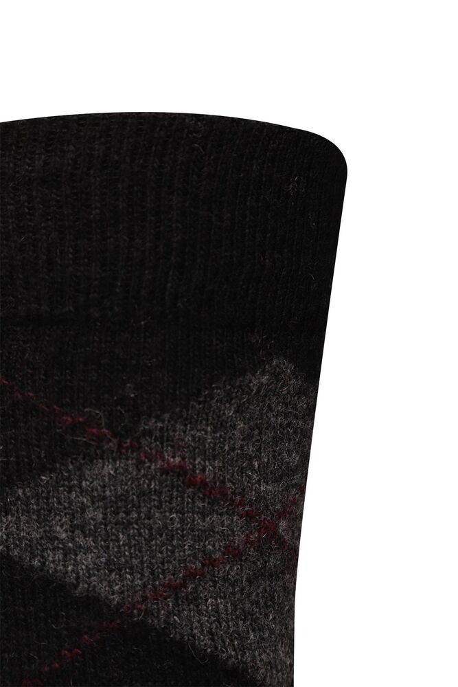 Erkek Lambswool Soket Çorap 50000-1 | Siyah
