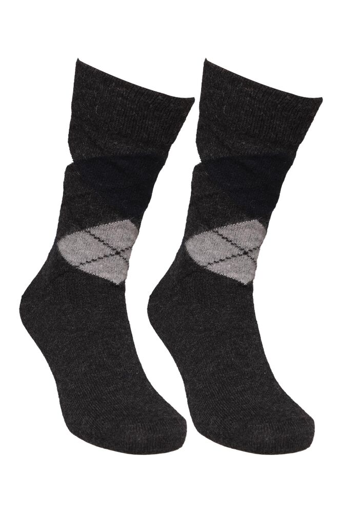 Erkek Lambswool Soket Çorap 50000-1 | Antrasit