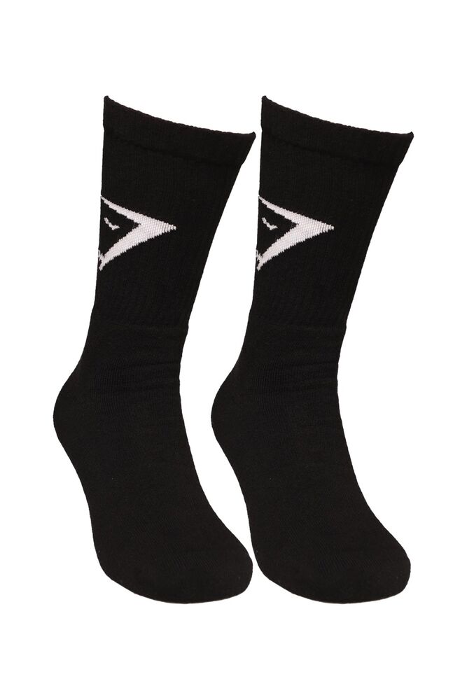 Dündar Yazı Baskılı Erkek Soket Çorap 7101-1 | Siyah Beyaz