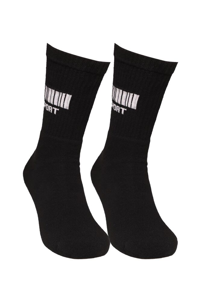 Dündar Yazı Baskılı Erkek Soket Çorap 7101-3 | Siyah