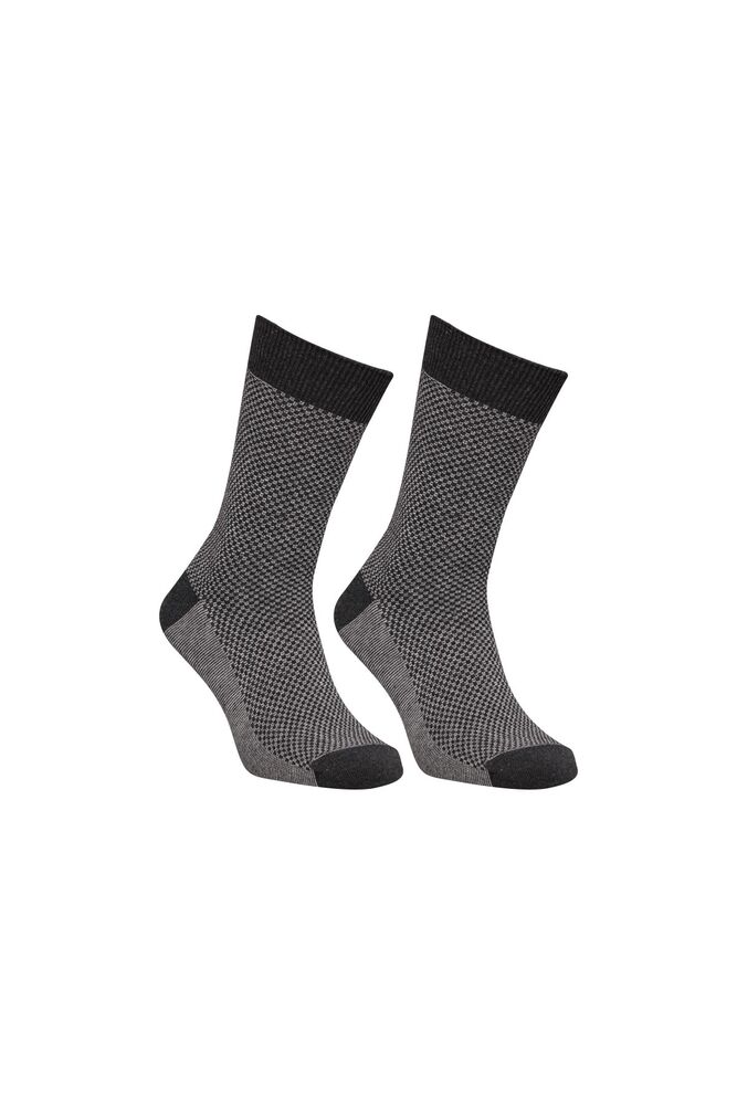 Desenli Erkek Soket Çorap 4843 | Füme