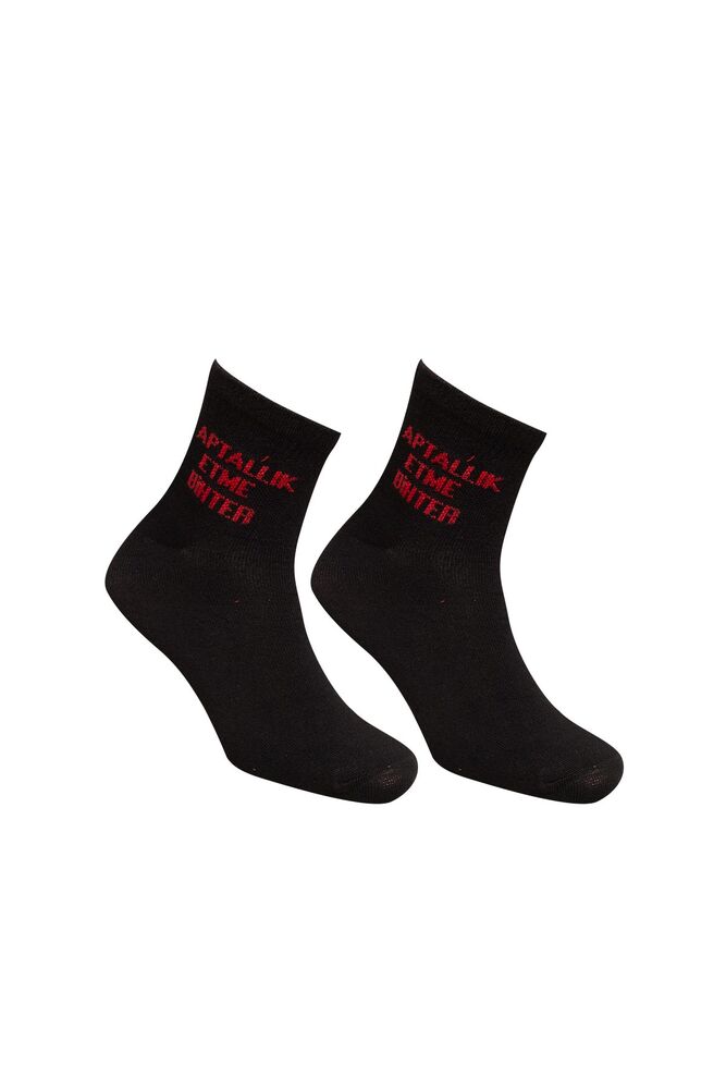 Erkek Kolej Soket Çorap | Siyah Kırmızı