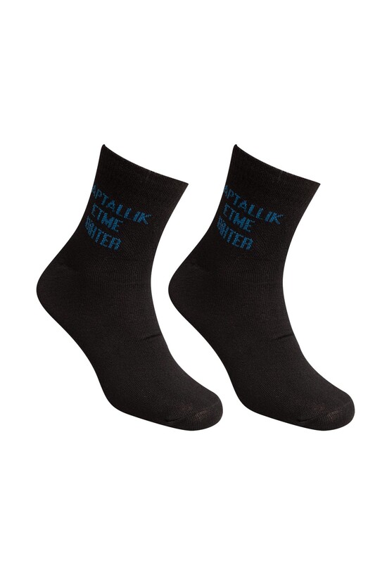 TWENTY - Erkek Kolej Soket Çorap | Siyah Mavi