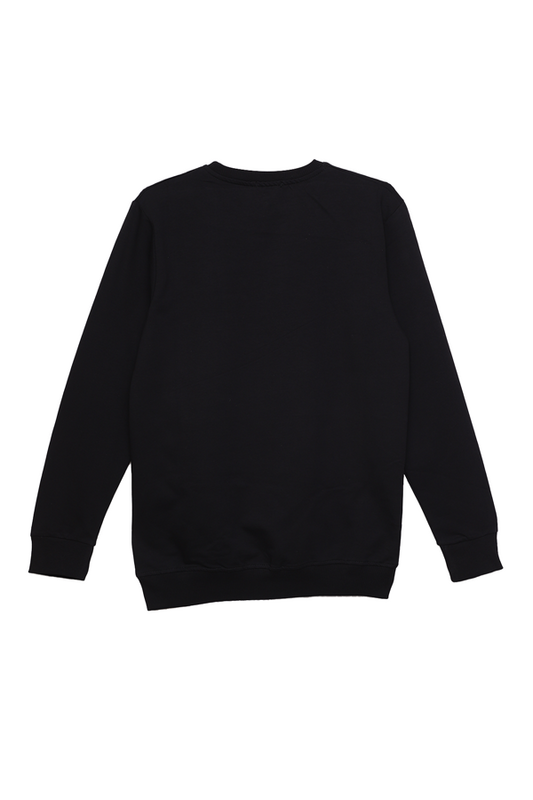 2 İplik Erkek Sweatshirt 9008 | Siyah - Thumbnail