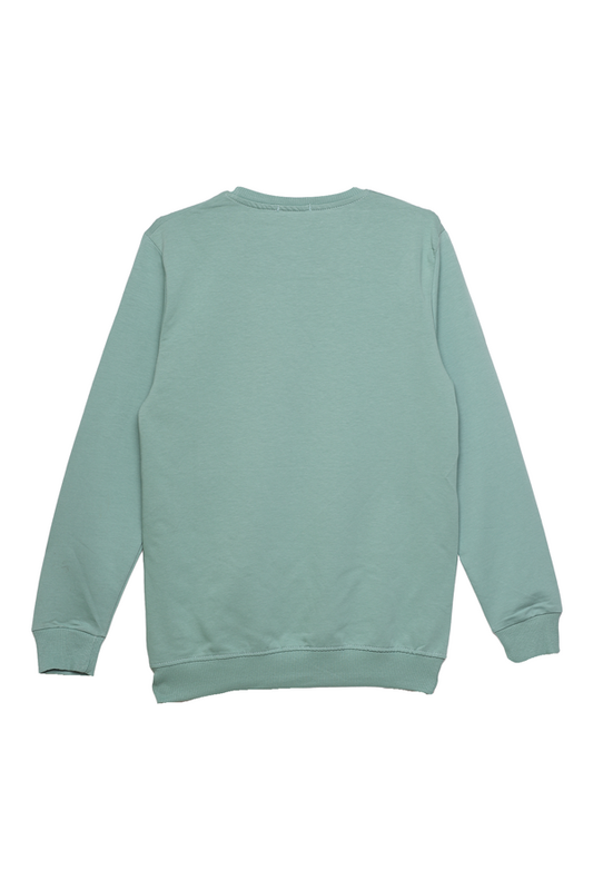 2 İplik Erkek Sweatshirt 9008 | Yeşil - Thumbnail