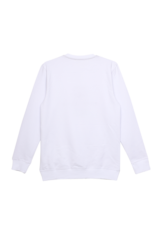 2 İplik Kompak Erkek Sweatshirt 9008-1 | Beyaz - Thumbnail