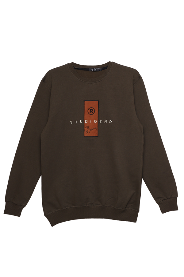 2 İplik Kompak Erkek Sweatshirt 9008-1 | Haki