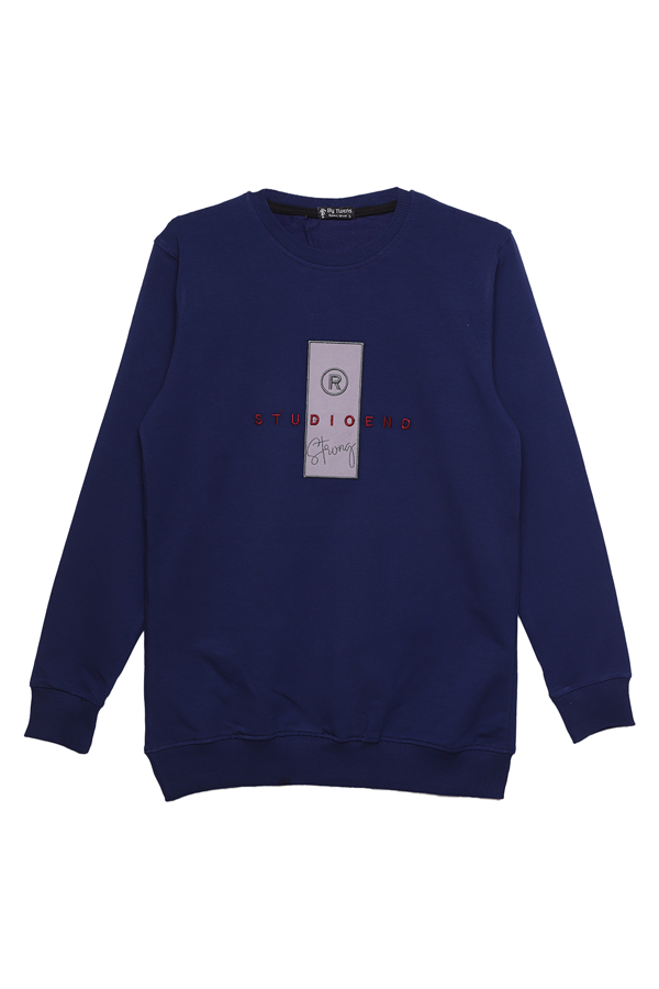 2 İplik Kompak Erkek Sweatshirt 9008-1 | Lacivert