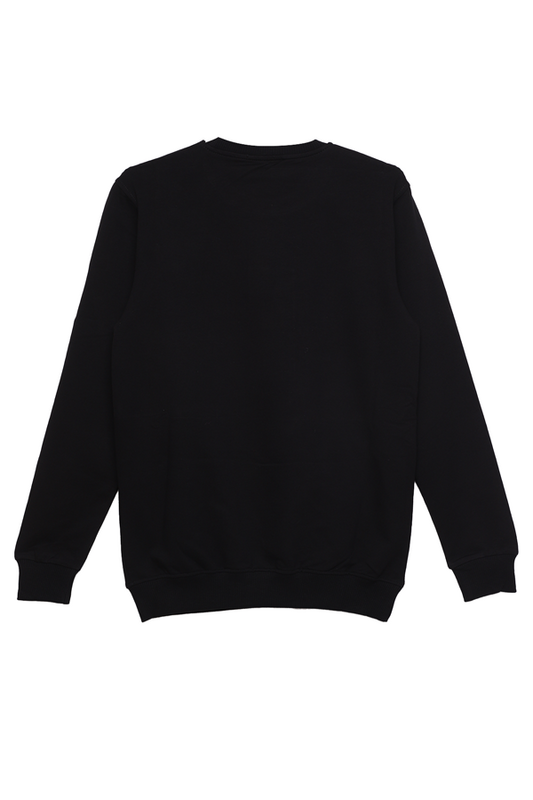 2 İplik Kompak Erkek Sweatshirt 9008-1 | Siyah - Thumbnail
