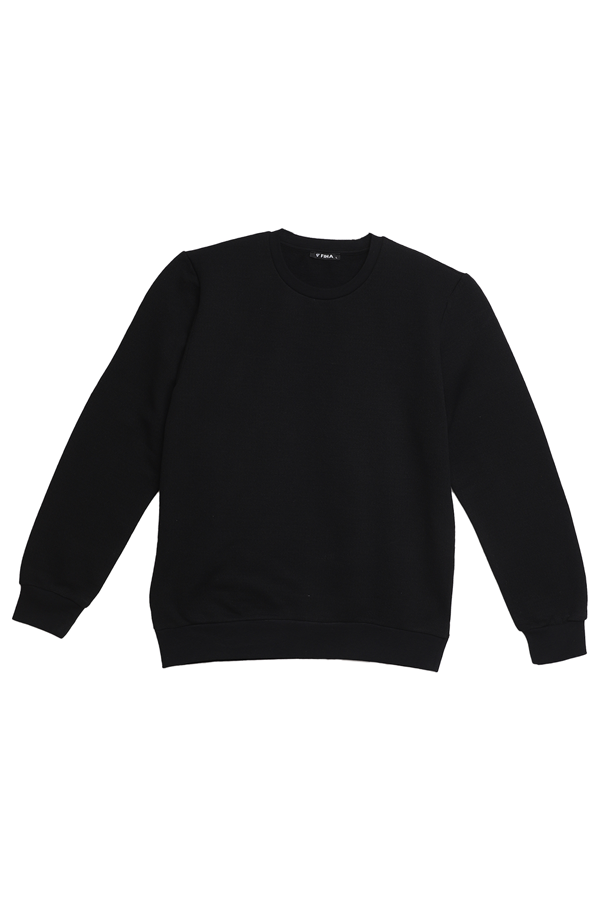 Şardonlu Erkek Sweatshirt 3780 | Siyah