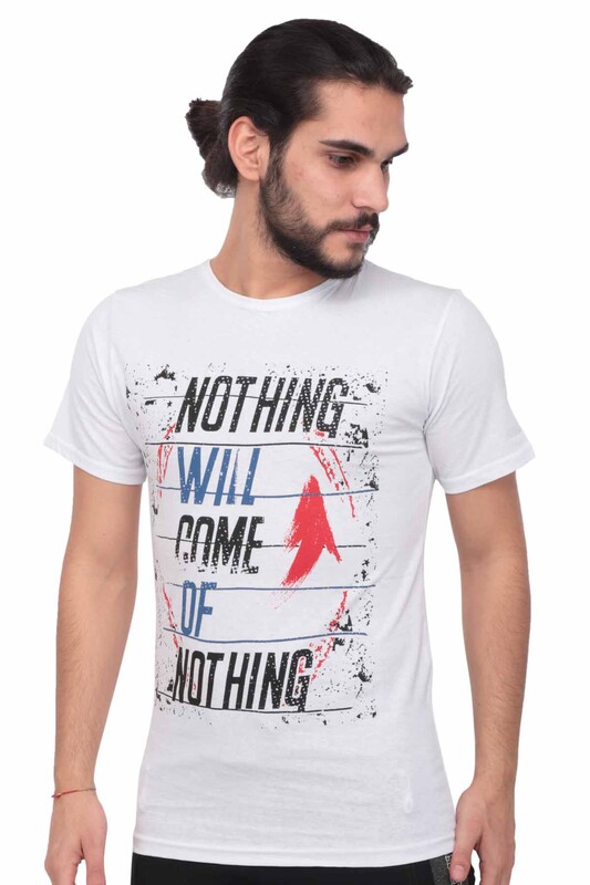 Enişte T-Shirt 1003 | Beyaz - Thumbnail