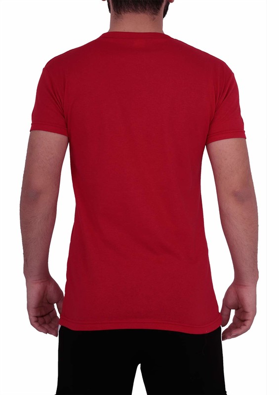 Simisso Yuvarlak Yakalı Kısa Kollu Türk Bayrağı T-Shirt 325 | Kırmızı - Thumbnail