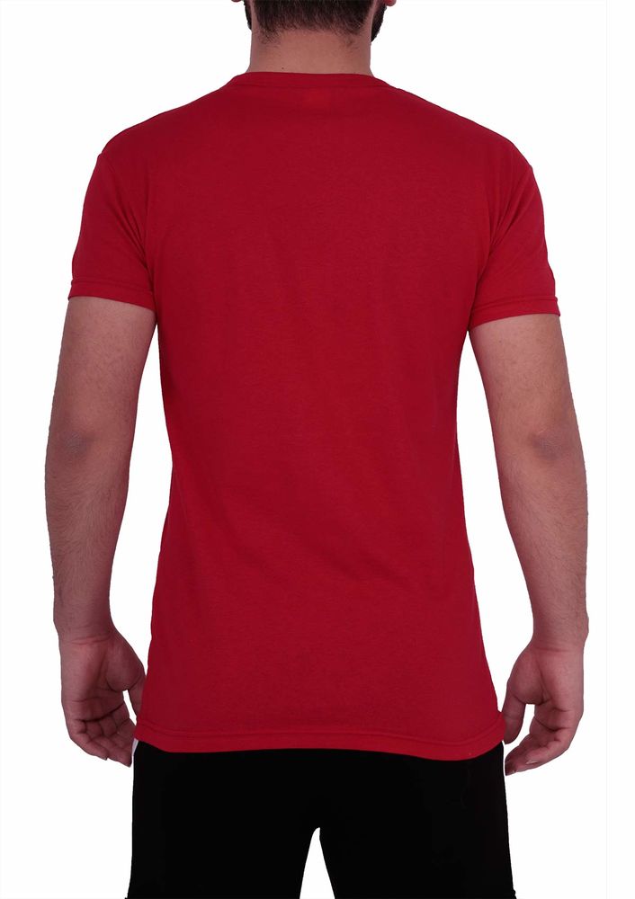 Simisso Yuvarlak Yakalı Kısa Kollu Türk Bayrağı T-Shirt 325 | Kırmızı