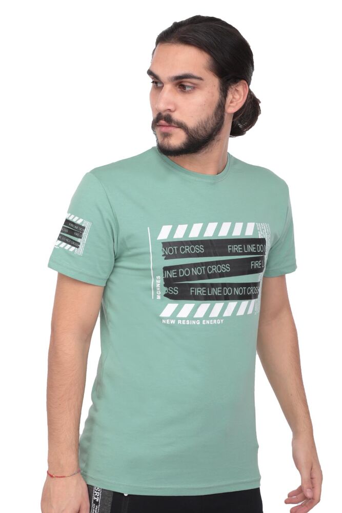 Baskılı Kısa Kollu Erkek T-shirt 003 | Yeşil