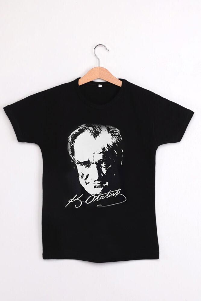 Atatürk Baskılı Tshirt 141 | Siyah