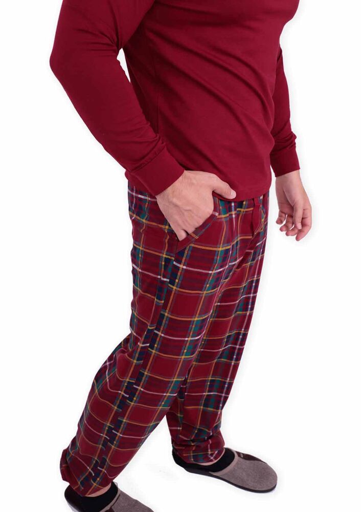 Aydoğan Uzun Kol Modal Erkek Pijama Takım 3943 | Kırmızı
