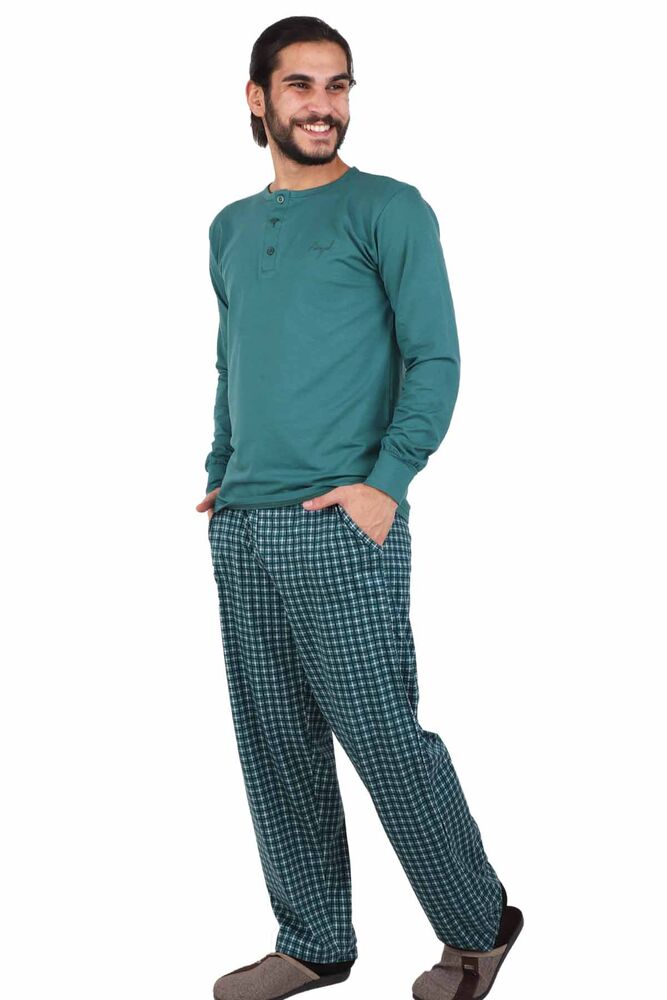 Aydoğan Uzun Kol Modal Erkek Pijama Takımı 3927 | Yeşil