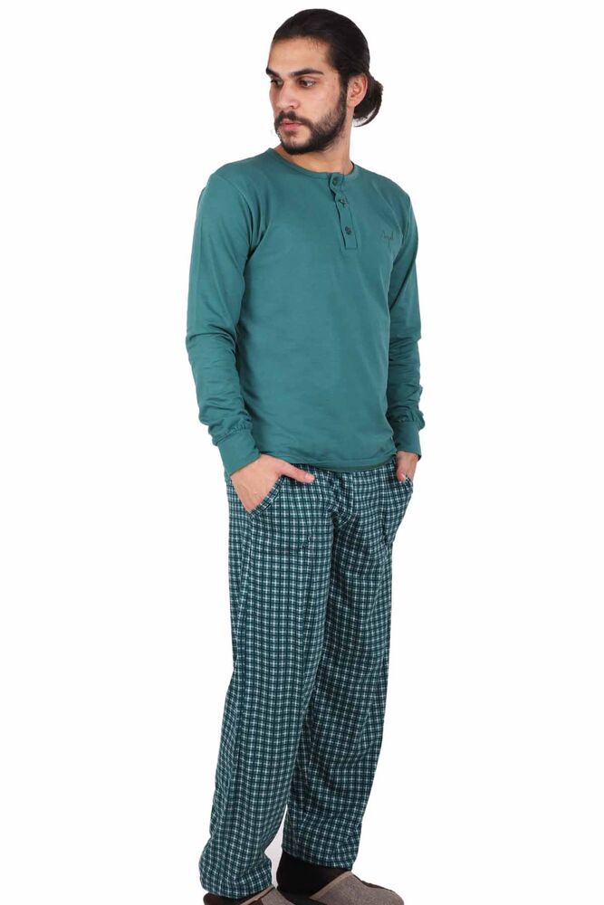 Aydoğan Uzun Kol Modal Erkek Pijama Takımı 3927 | Yeşil