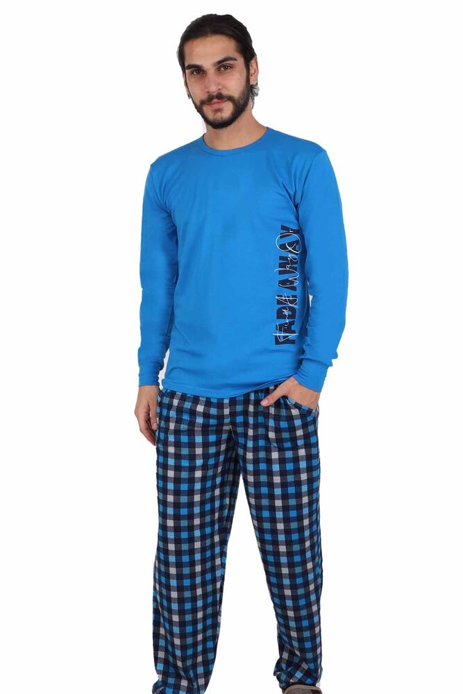 Aydoğan Erkek Uzun Kollu Modal Pijama Takımı 3882 | Mavi