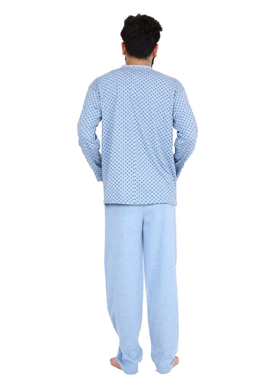 Fapi Erkek Pijama Takımı 5202 | Mavi - Thumbnail