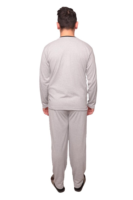 İnterlok Erkek Pijama Takımı 3020 | Gri - Thumbnail