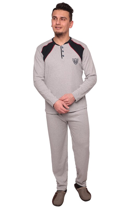 GLİSA - İnterlok Erkek Pijama Takımı 3020 | Gri