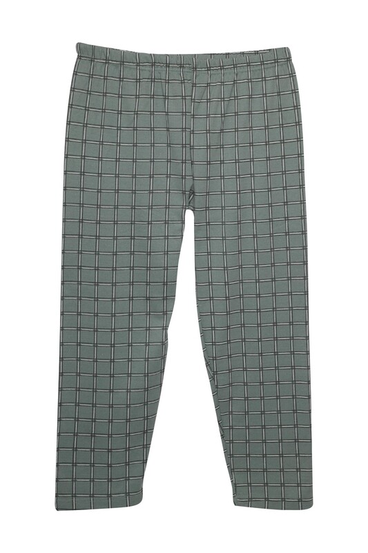 Uzun Kol Erkek Pijama Takımı 6603 | Yeşil - Thumbnail